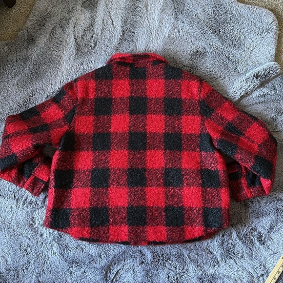 Cozy Sundance Buffalo Plaid red black Sherpa Woodcutter’s Jacket Extra Large XL - Picture 6 of 11
